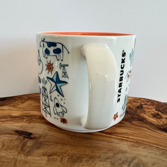 Starbucks Texas Mug Been There Series Lone Star State 14 OZ Ceramic Peach - EUC - Picture 6 of 10
